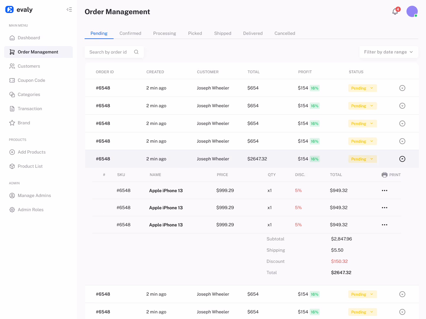 Instrument intern de gestionare a comenzilor construit pe Bubble.io