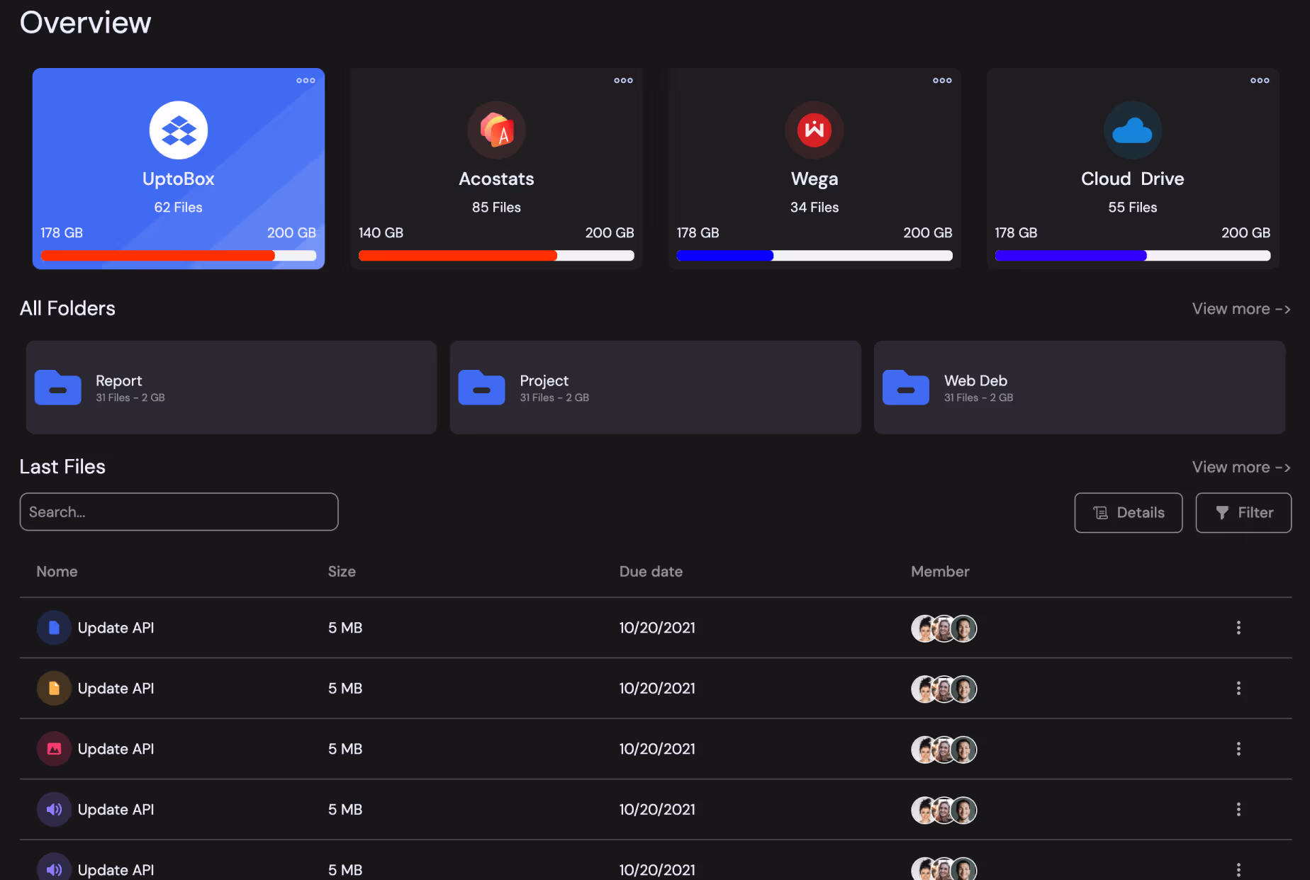Interfață de portal pentru clienți construită cu WeWeb